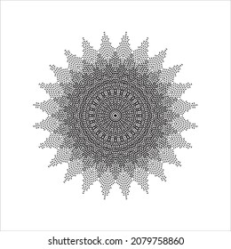 Ornamental Motive Pattern Circle-Shaped. Decoration for Interior, Exterior, Carpet, Textile, Garment, Cloth, Silk, Tile, Plastic, Paper, Wrapping, Wallpaper, Pillow, Sofa, Background, Ect. Vector 