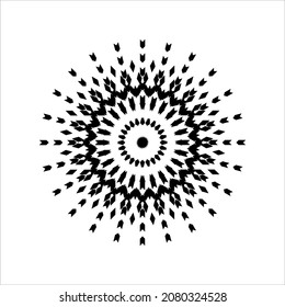 Ornamental Motive Pattern Circle-Shaped. Decoration for Interior, Exterior, Carpet, Textile, Garment, Cloth, Silk, Tile, Plastic, Paper, Wrapping, Wallpaper, Pillow, Sofa, Background, Ect. Vector 
