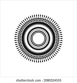 Ornamental Motive Pattern Circle-Shaped. Decoration for Interior, Exterior, Carpet, Textile, Garment, Cloth, Silk, Tile, Plastic, Paper, Wrapping, Wallpaper, Pillow, Sofa, Background, Ect. Vector 
