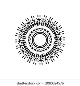 Ornamental Motive Pattern Circle-Shaped. Decoration for Interior, Exterior, Carpet, Textile, Garment, Cloth, Silk, Tile, Plastic, Paper, Wrapping, Wallpaper, Pillow, Sofa, Background, Ect. Vector 
