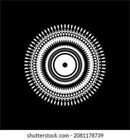 Ornamental Motive Pattern Circle-Shaped. Decoration for Interior, Exterior, Carpet, Textile, Garment, Cloth, Silk, Tile, Plastic, Paper, Wrapping, Wallpaper, Pillow, Sofa, Background, Ect. Vector 
