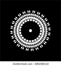 Ornamental Motive Pattern Circle-Shaped. Decoration for Interior, Exterior, Carpet, Textile, Garment, Cloth, Silk, Tile, Plastic, Paper, Wrapping, Wallpaper, Pillow, Sofa, Henna, Background, Ect