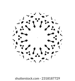 Ornamental Motive Pattern Circle-Shaped. Decoration for Interior, Exterior, Carpet, Textile, Garment, Cloth, Silk, Tile, Plastic, Paper, Wrapping, Wallpaper, Pillow, Sofa, Background, Ect. Vector 