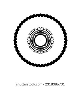 Ornamental Motive Pattern Circle-Shaped. Decoration for Interior, Exterior, Carpet, Textile, Garment, Cloth, Silk, Tile, Plastic, Paper, Wrapping, Wallpaper, Pillow, Sofa, Background, Ect. Vector 