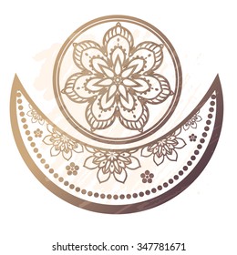 Ornamental of muslim community Ramadan Kareem. Invitation card in vector. Perfect  cards for any other kind of design, birthday and other holiday, kaleidoscope, mandala,india, arabic