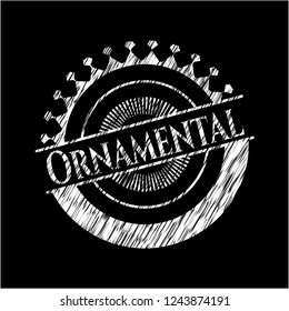 Ornamental on blackboard