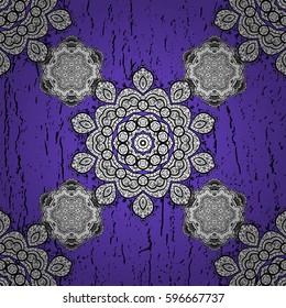 Ornamental oriental classic gray pattern. Vector abstract background with gray repeating elements.