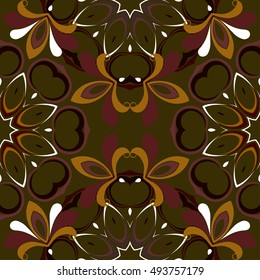 Ornamental Oriental seamless pattern. Ornament for decorating fabrics. 