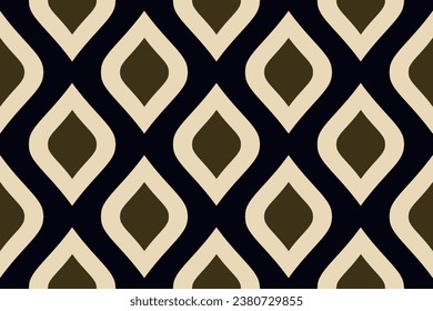 Ornamental paisley background oriental pattern. Seamless vector ogee ornament. Modern stylish geometric wallpaper with repeating diamonds elements. Graphic style vintage fabric swatch textile design.
