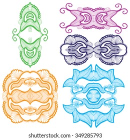 Ornamental paisley bandanna. Original design suitable for carpet, pillow, scarf, cushion..