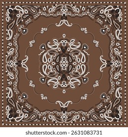 Ornamental paisley graphic for bandana or any design