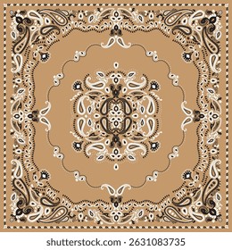 Gráfico paisley ornamental para bandana ou qualquer design