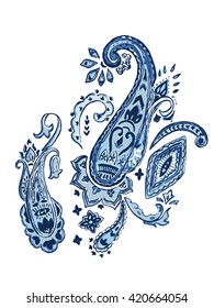 Paisley ornamental. Patrón oriental. Ilustración del vector