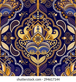 Ornamental Paisley pattern, floral decorative background