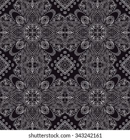 Ornamental paisley pattern, for textile, wrapping, bandanna