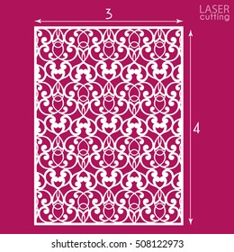 Ornamental panel with lace pattern, die cutting. 