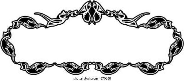 Ornamental Panel/Frame 19 with very clean and exquisite details. Check my portfolio for more images.