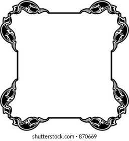 Ornamental Panel/Frame 20 with very clean and exquisite details. Check my portfolio for more images.