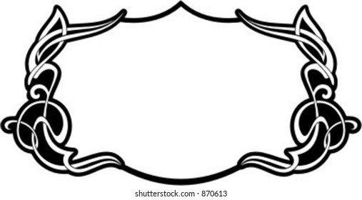 Ornamental Panel/Frame 9 with very clean and exquisite details. Check my portfolio for more images.