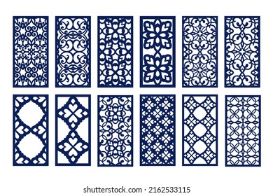 Ornamental Panels Set Laser Cut Templates Stock Vector (Royalty Free ...