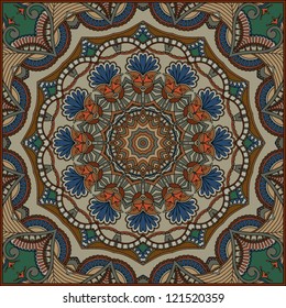 Ornamental pattern  background. Floral design