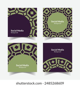 Ornamental pattern background square template design