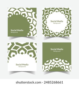 Ornamental pattern background square template design