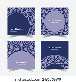 Ornamental pattern background square template design