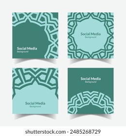 Ornamental pattern background square template design