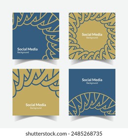 Ornamental pattern background square template design