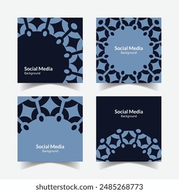 Ornamental pattern background square template design