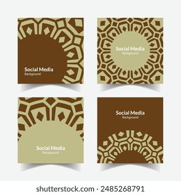 Ornamental pattern background square template design