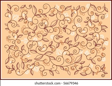 Ornamental pattern for backgrounds and illustrations