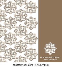 Ornamental pattern. Pattern can be used for wallpaper, cover fills, web page background, surface textures. Vector linen texture.