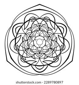 Ziermuster im Kreis. Ethnisches Mandala-Design. Eleganter doodle, runder Hintergrund. 