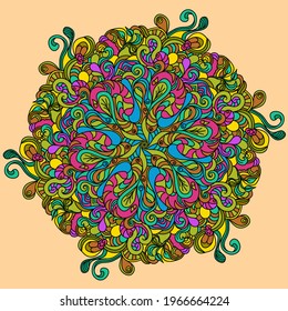 Ornamental pattern color design background
