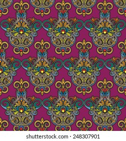 Ornamental pattern. Color vector illustration