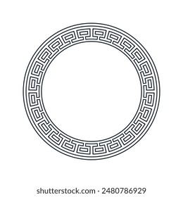 Ornamental pattern design circle frame. Ornamental Circular Knot Pattern. Border pattern design