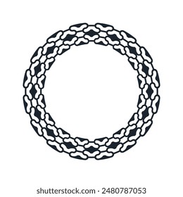 Ornamental pattern design circle frame. Ornamental Circular Knot Pattern. Border pattern design