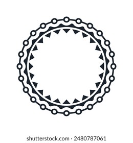Ornamental pattern design circle frame. Ornamental Circular Knot Pattern. Border pattern design