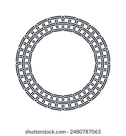 Ornamental pattern design circle frame. Ornamental Circular Knot Pattern. Border pattern design