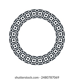 Ornamental pattern design circle frame. Ornamental Circular Knot Pattern. Border pattern design