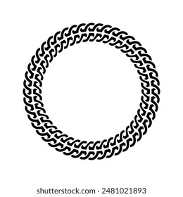 Ornamental pattern design circle frame. Ornamental Circular Knot Pattern. Border pattern design