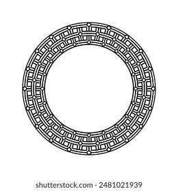 Ornamental pattern design circle frame. Ornamental Circular Knot Pattern. Border pattern design