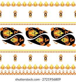 Diseño de patrón ornamental: se despliega un fascinante tapiz de diseños intrincados, que presenta una rica exhibición de arte ornamental. Fondo de pantalla, arte de scrapbook. Patrón étnico, tela tribal nativa americana.