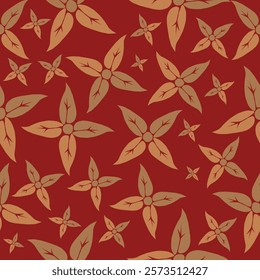 ornamental pattern design with typical batik colors