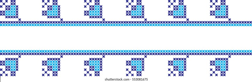 ornamental pattern embroidered roses cross national