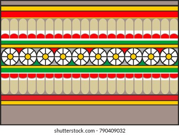 Ornamental pattern for fabric, ceramics and wallpapers in egyptian style