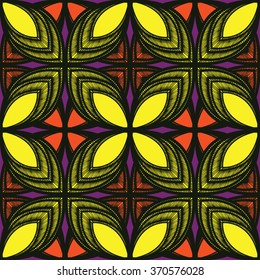 Ornamental pattern with floral elements