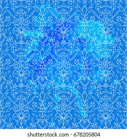  Ornamental pattern invitation Card for cafe, restaurant, shop, print. Vector decorative frame. Floral border. India,Arabic, Dubai, turkish, Islam, pakistan, ottoman motifs